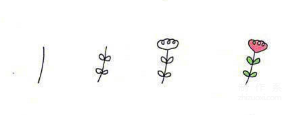 Learn to draw simple strokes, how to draw various flowers