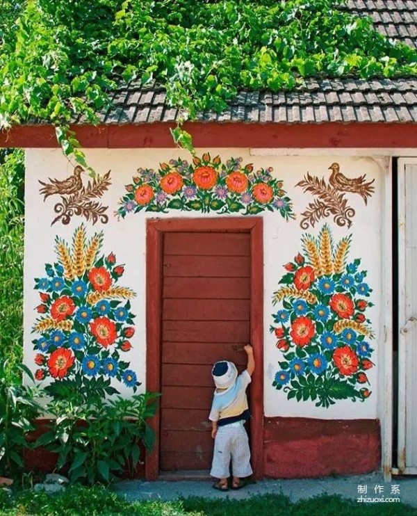 Plant flowers all over the wall, and accidentally the village becomes a fairy tale