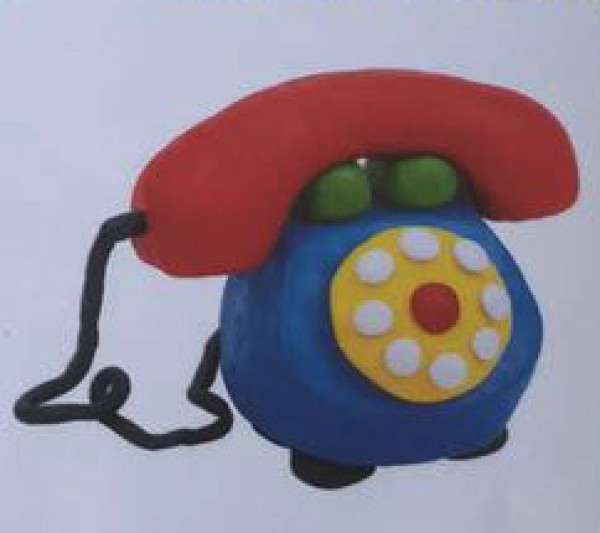 Ultra-light clay phone work tutorial illustrations childrens handicrafts