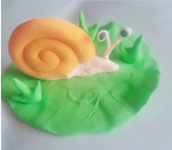 How to make cute snails from ultra-light clay, elementary school students’ handiwork