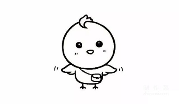 Learn to draw simple drawings, cute cartoon chicks