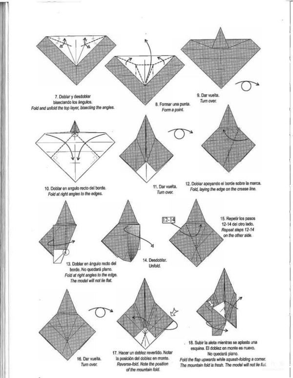 Paper craft hand-making tutorial, Roman Diaz origami pigeon hand-made origami drawing tutorial