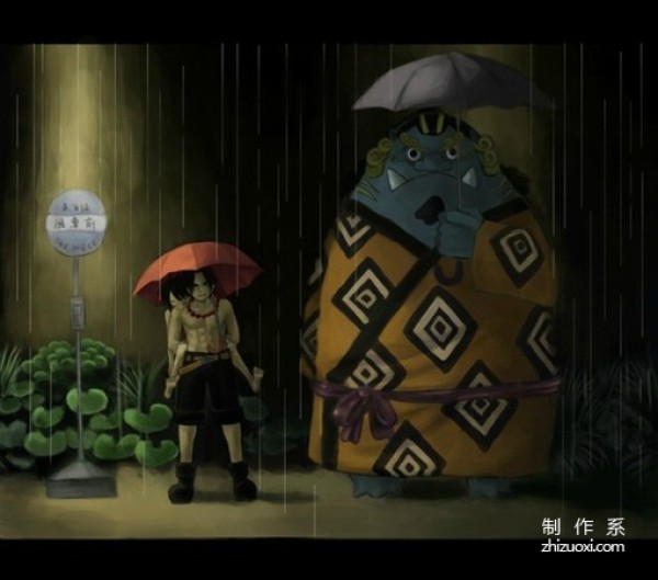 After Totoro waited for the train in the rain, they all came too