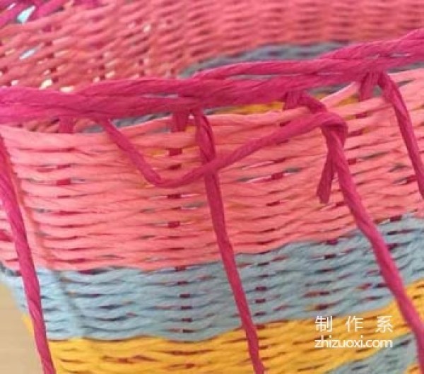 Colorful small hurdle weaving tutorial, DIY method of weaving small flower baskets