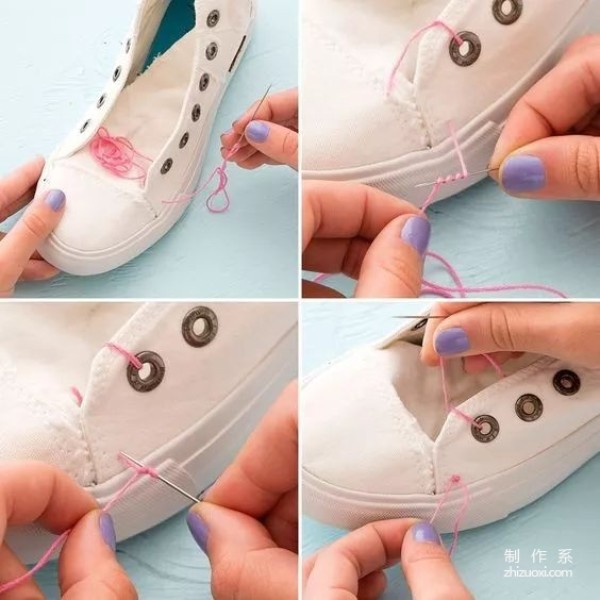 No matter how cheap or ordinary white shoes are, you can make them look beautiful with just one trick.