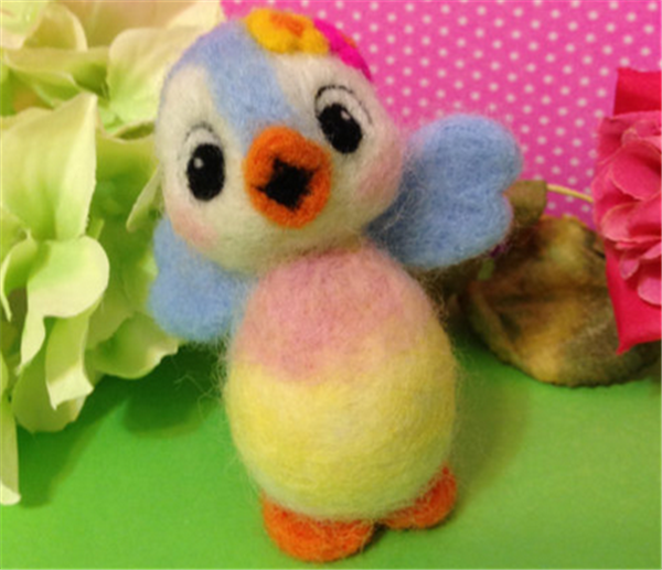 Creative handmade DIY wool felt Q version cute and adorable robin