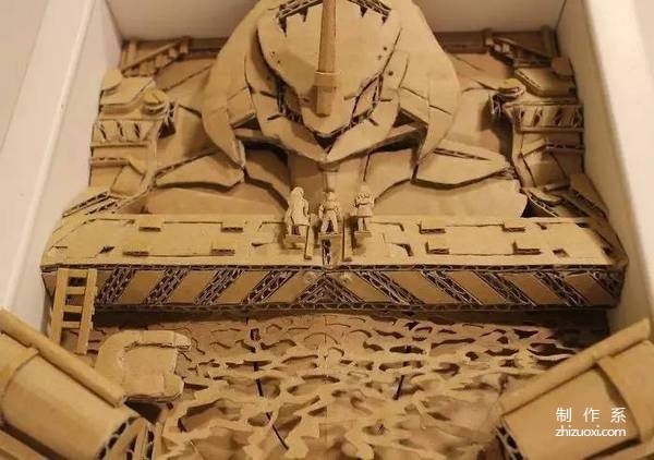 3D model created from old cardboard boxes, this girl is amazing