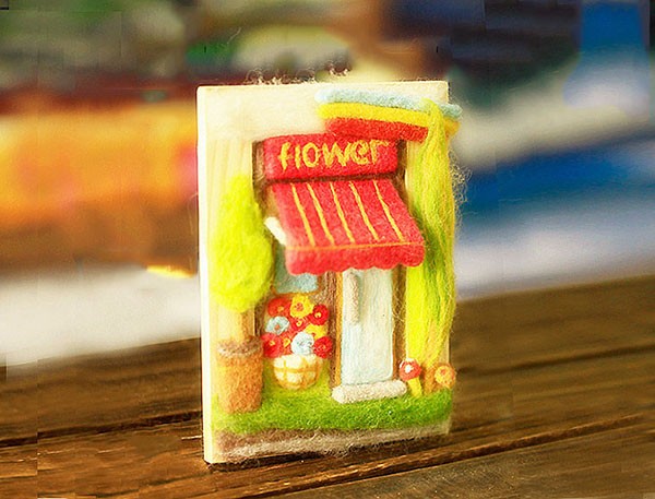 A handmade DIY wool felt creative flower shop called Flower