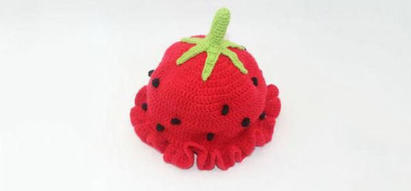 Appreciation of sweet and cute little strawberry crochet baby shoes and hats