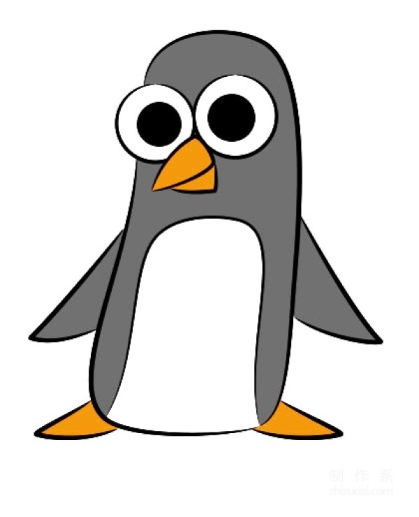 A collection of pictures of simple drawings for kindergarten children, teach you step by step how to draw colorful penguins