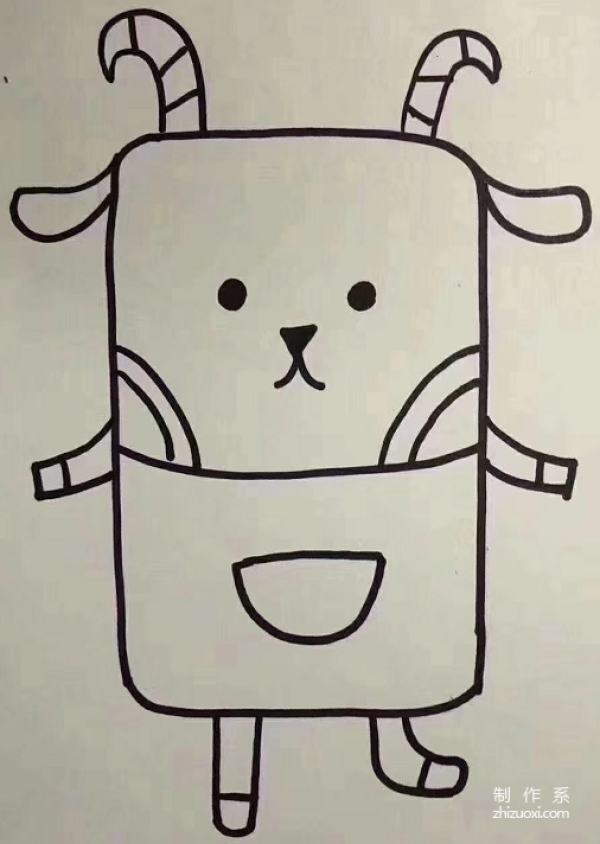 Learn to draw simple drawings, cute little sheep