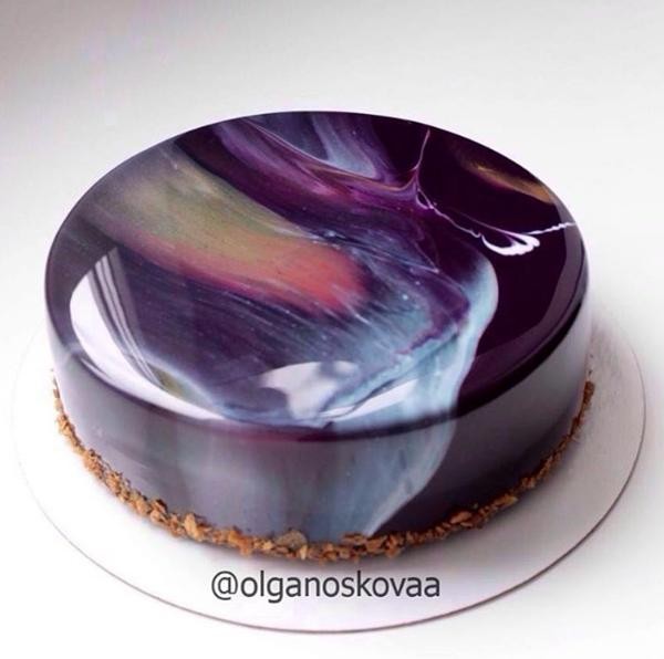 Mirror cake handmade by Russian beauty