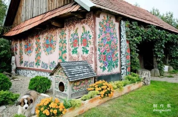 Plant flowers all over the wall, and accidentally the village becomes a fairy tale