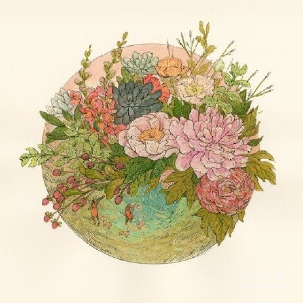 Nicole Gustafssons fresh and beautiful illustrations - a flower, a world