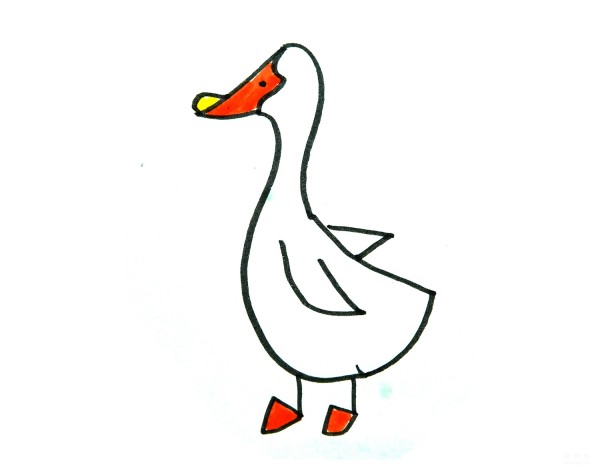 Learn to draw simple drawings with illustrated tutorials on how to draw a little duck