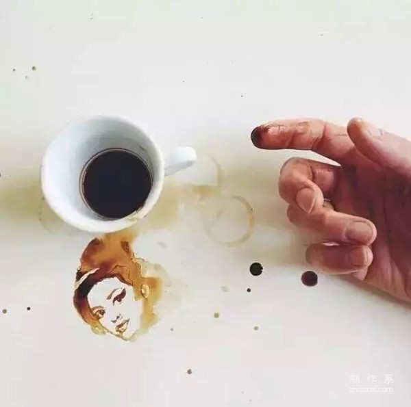 Painting with coffee and honey is so beautiful!