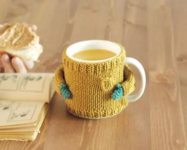 Knitted cup sweater handmade