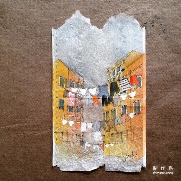 Turning waste into treasure: artist uses used tea bags as canvas