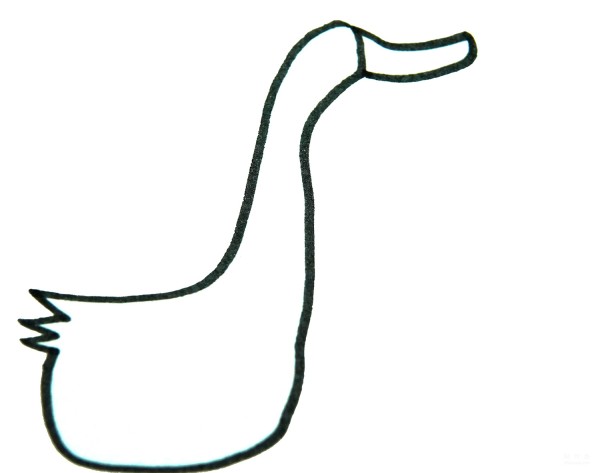 Learn to draw simple drawings, little duck