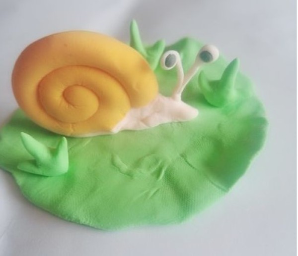 How to make cute snails from ultra-light clay, elementary school students’ handiwork