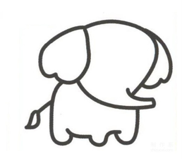 Learn to draw simple strokes, little elephant