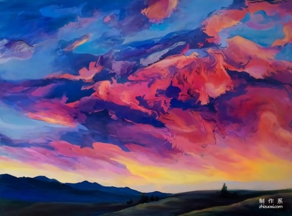 A masterpiece of seven-color sky painting