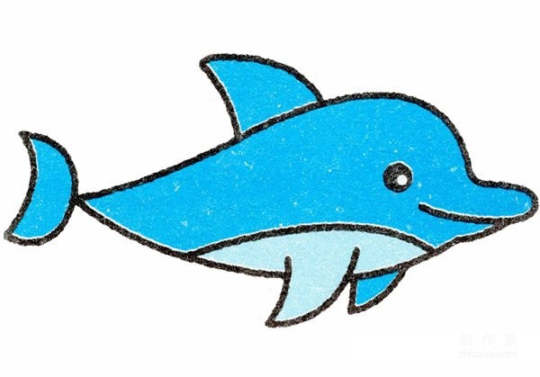 Learn to draw simple drawings, dolphins