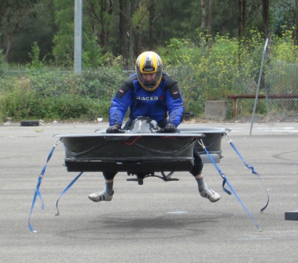 Hovering flying motorcycle