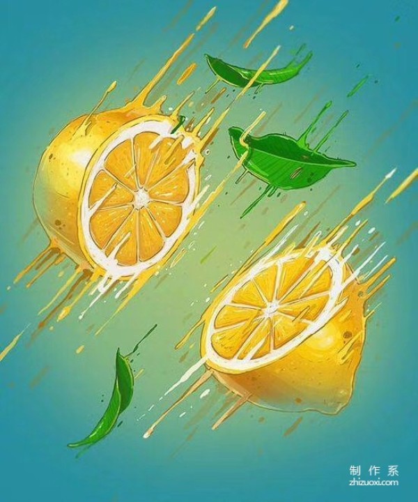 Creative Fruit Ninja Art Painting