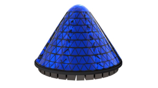 rotating solar cell cone