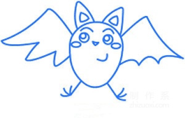 Learn to draw simple drawings, Halloween bats