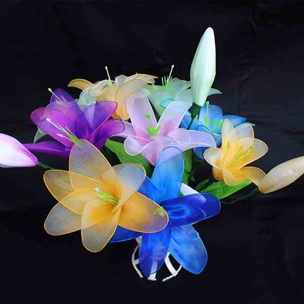 Pure and beautiful silk screen flower handmade DIY lily flower appreciation