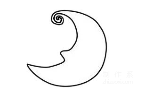 Learn to draw simple strokes, how to draw the moon