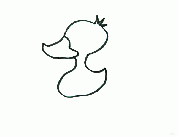 Learn to draw simple strokes, little yellow duck