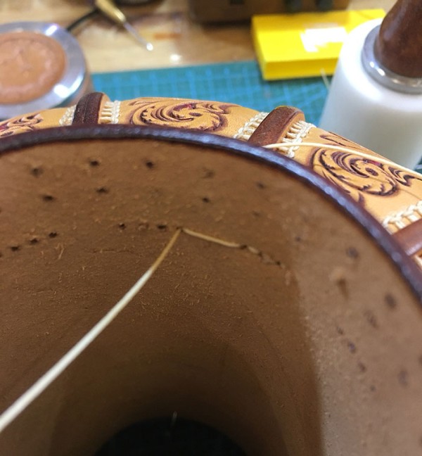 Leather carving lantern