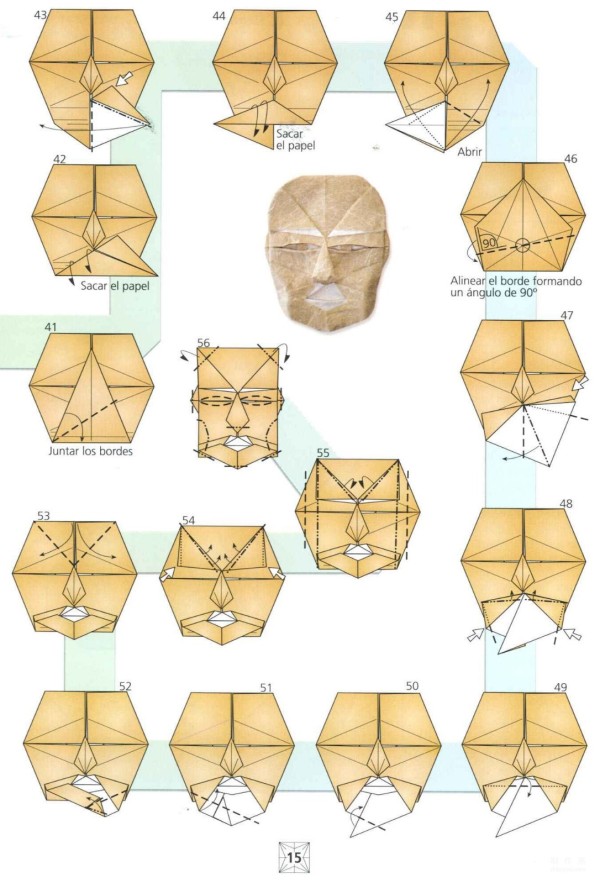 Origami handmade tutorial, creative origami face handmade origami drawing tutorial