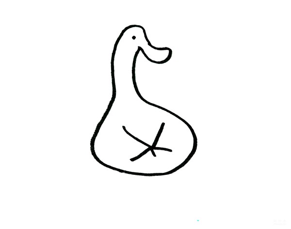 Learn to draw simple drawings, illustrated tutorials on how to draw a little duck