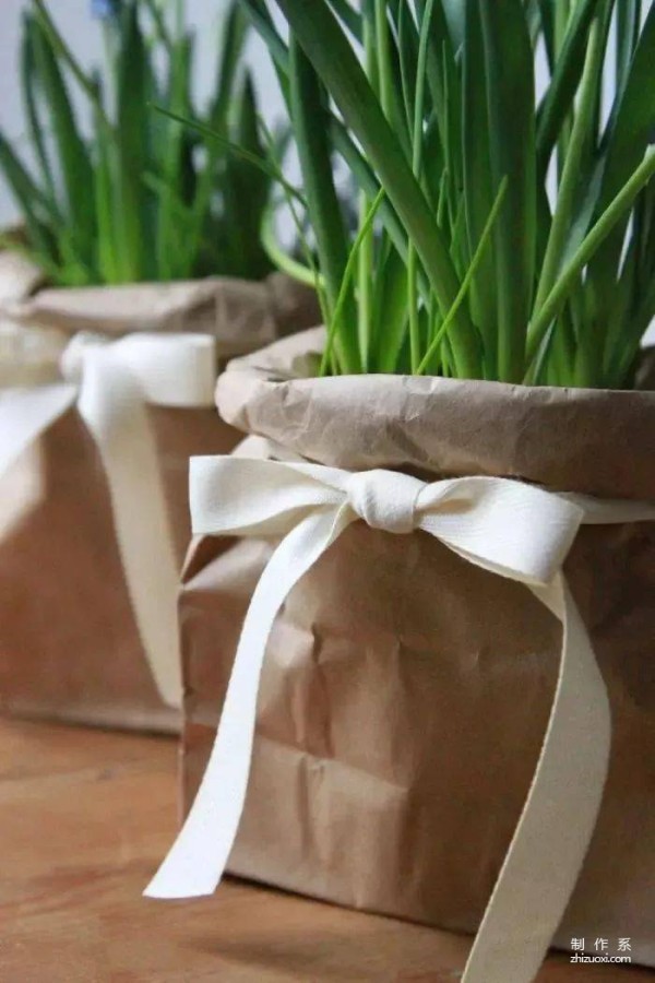 Teach you to use kraft paper to make a high-end looking flower pot