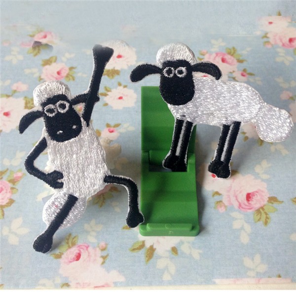 Cute handmade creative cartoon embroidery DIY Shaun the Sheep cloth patch