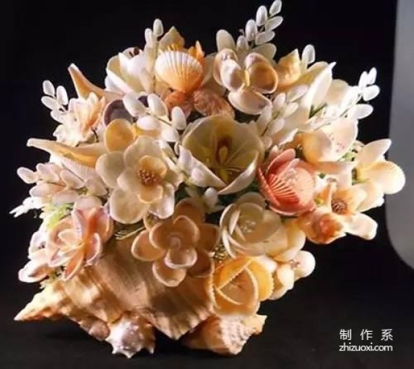 The flowers blooming from the shells are so beautiful!