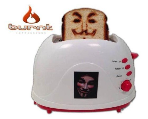 Creative toaster: can bake bread with selfies printed on it