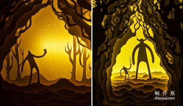 Fantasy paper sculpture art