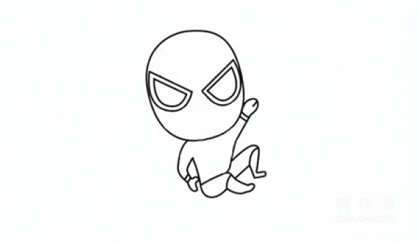 Learn to draw simple drawings, Q version of Spider-Man simple drawings