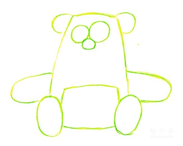 A collection of pictures of kindergarten childrens simple drawings, teach you step by step how to draw colorful teddy bears