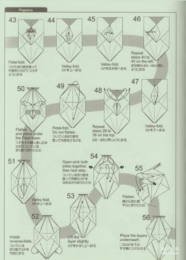 Origami art hand-making tutorial, Quentin Trollip Quentin Tianma hand-made origami drawing tutorial