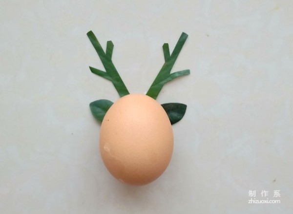 How to make handmade collage of egg deer