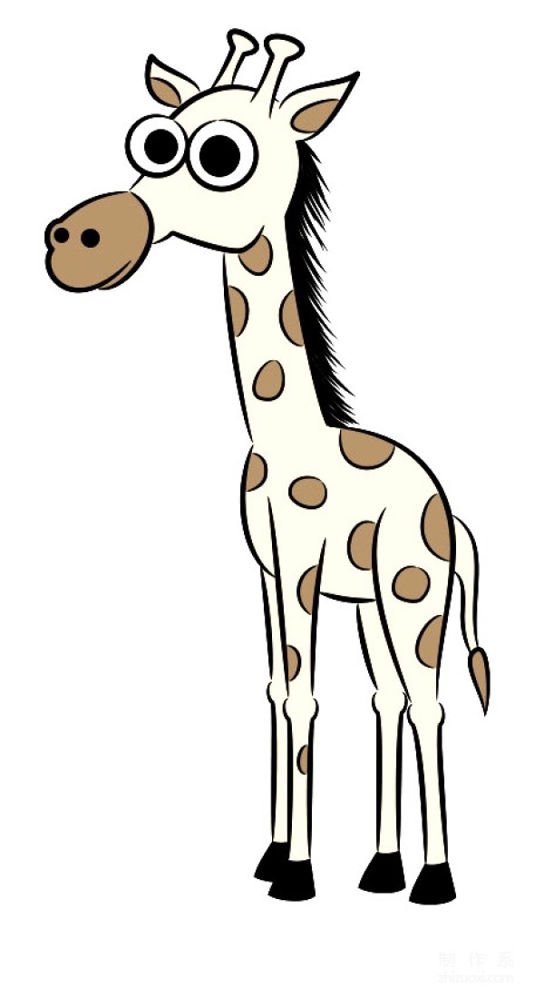 A collection of pictures of simple simple drawings for kindergarten children, hand-painted simple drawings of colorful giraffes