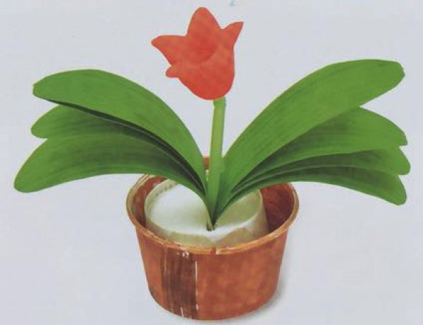 Clivia three-dimensional hand-made method