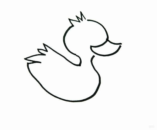 Learn to draw simple drawings, cute little ducks