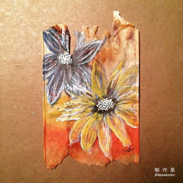 Turning waste into treasure: artist uses used tea bags as canvas